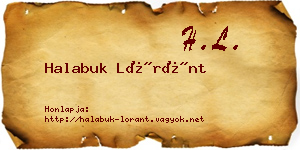Halabuk Lóránt névjegykártya