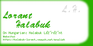 lorant halabuk business card